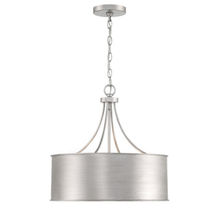 Four Light Pendant in Antique Silver