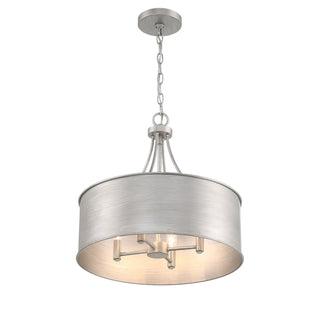 Four Light Pendant in Antique Silver