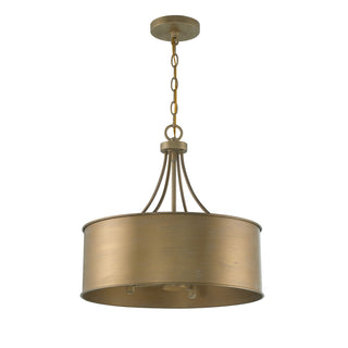 Four Light Pendant in Brushed Gold