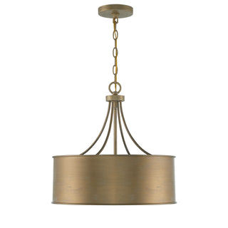 Four Light Pendant in Brushed Gold