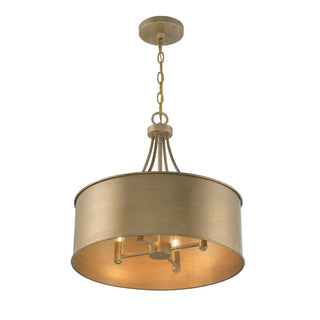 Four Light Pendant in Brushed Gold