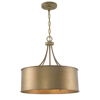 Four Light Pendant in Brushed Gold