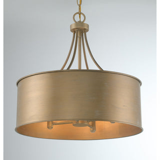 Four Light Pendant in Brushed Gold