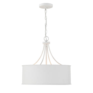 Four Light Pendant in Bisque White