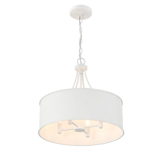 Four Light Pendant in Bisque White