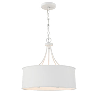 Four Light Pendant in Bisque White