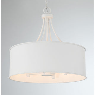Four Light Pendant in Bisque White
