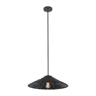 One Light Pendant in Matte Black