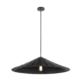 One Light Pendant in Matte Black
