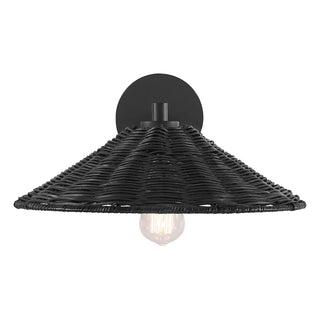 One Light Wall Sconce in Matte Black