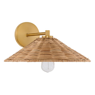 One Light Wall Sconce in Natural Brass