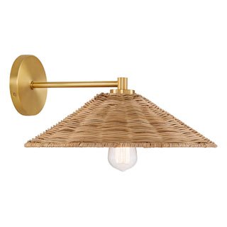 One Light Wall Sconce in Natural Brass