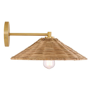 One Light Wall Sconce in Natural Brass