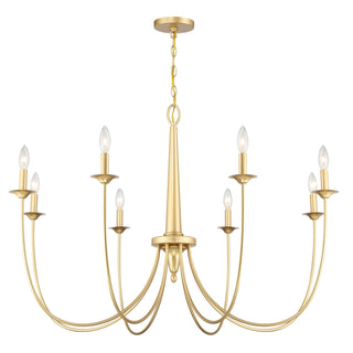 Stonecrest Eight Light Chandelier in French Gold