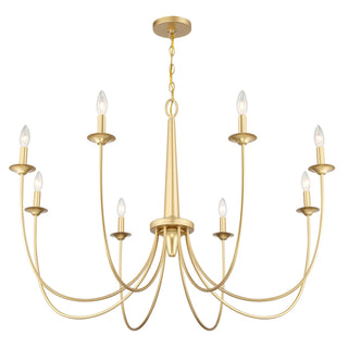 Stonecrest Eight Light Chandelier in French Gold