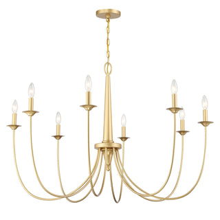 Stonecrest Eight Light Chandelier in French Gold
