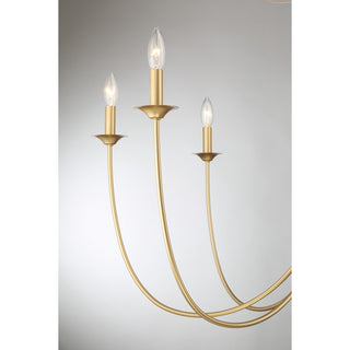 Stonecrest Eight Light Chandelier in French Gold