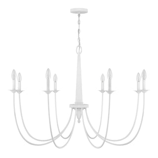 Stonecrest Eight Light Chandelier in Bisque White