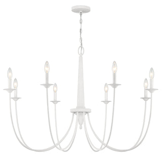 Stonecrest Eight Light Chandelier in Bisque White