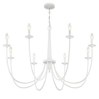 Stonecrest Eight Light Chandelier in Bisque White