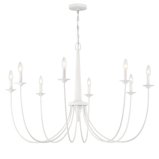 Stonecrest Eight Light Chandelier in Bisque White