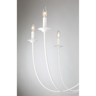 Stonecrest Eight Light Chandelier in Bisque White