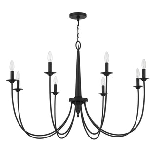 Stonecrest Eight Light Chandelier in Matte Black