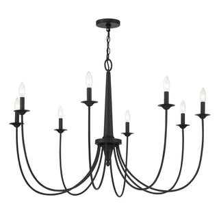 Stonecrest Eight Light Chandelier in Matte Black