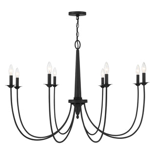 Stonecrest Eight Light Chandelier in Matte Black