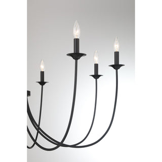 Stonecrest Eight Light Chandelier in Matte Black