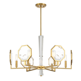 Leighton Six Light Chandelier in Warm Brass