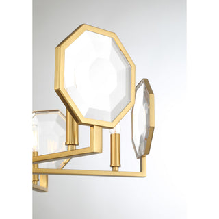 Leighton Six Light Chandelier in Warm Brass