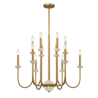 Oakhurst 12 Light Chandelier in Antique Gold