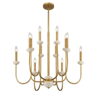 Oakhurst 12 Light Chandelier in Antique Gold
