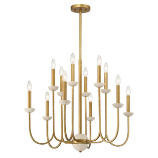 Oakhurst 12 Light Chandelier in Antique Gold