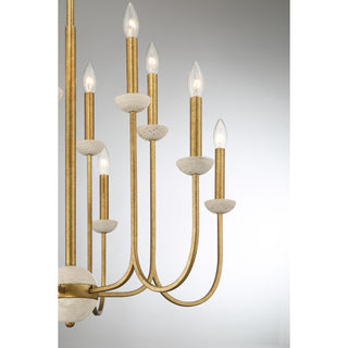 Oakhurst 12 Light Chandelier in Antique Gold