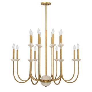Oakhurst 16 Light Chandelier in Antique Gold