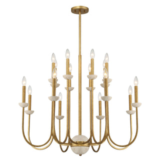 Oakhurst 16 Light Chandelier in Antique Gold