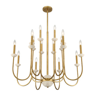 Oakhurst 16 Light Chandelier in Antique Gold