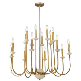 Oakhurst 16 Light Chandelier in Antique Gold