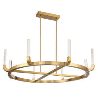 Del Mar LED Chandelier in Warm Brass