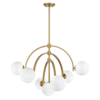 Marias Seven Light Chandelier in Warm Brass