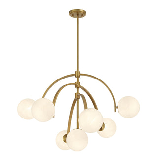 Marias Seven Light Chandelier in Warm Brass
