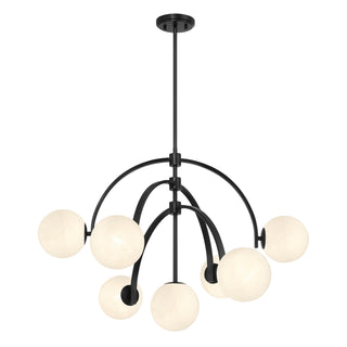 Marias Seven Light Chandelier in Matte Black