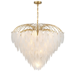 Boa 15 Light Chandelier in Warm Brass