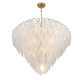 Boa 15 Light Chandelier in Warm Brass