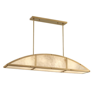 Legacy Four Light Linear Chandelier in Warm Brass
