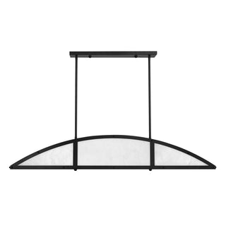 Legacy Four Light Linear Chandelier in Matte Black