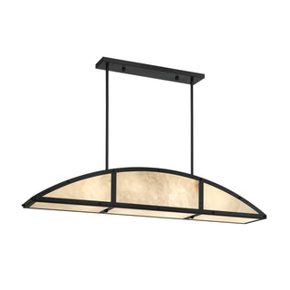 Legacy Four Light Linear Chandelier in Matte Black