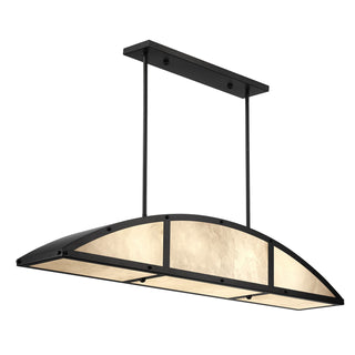Legacy Four Light Linear Chandelier in Matte Black